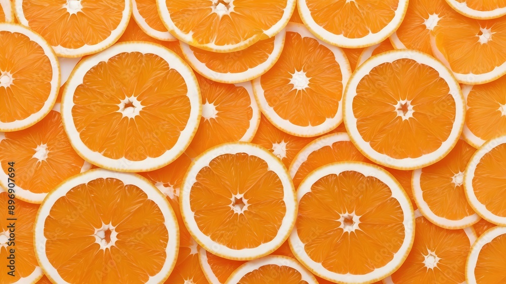 Top View Full Frame of Fresh Orange Fruit Slices, Creating a Vibrant and Summery Visual Feast. Top View Full Frame of Fresh Orange Fruit Slices, Creating a Vibrant and Summery Visual Feast.