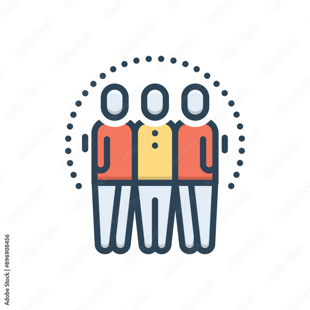 Obraz premium Color illustration icon for support
