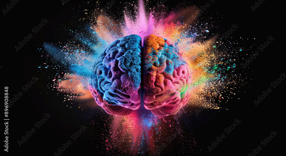 Background with brain. Created with Ai Background with brain. Created with Ai