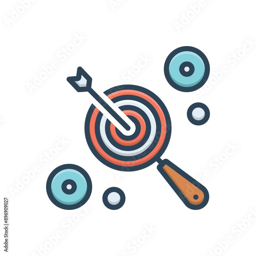 Color illustration icon for niche 