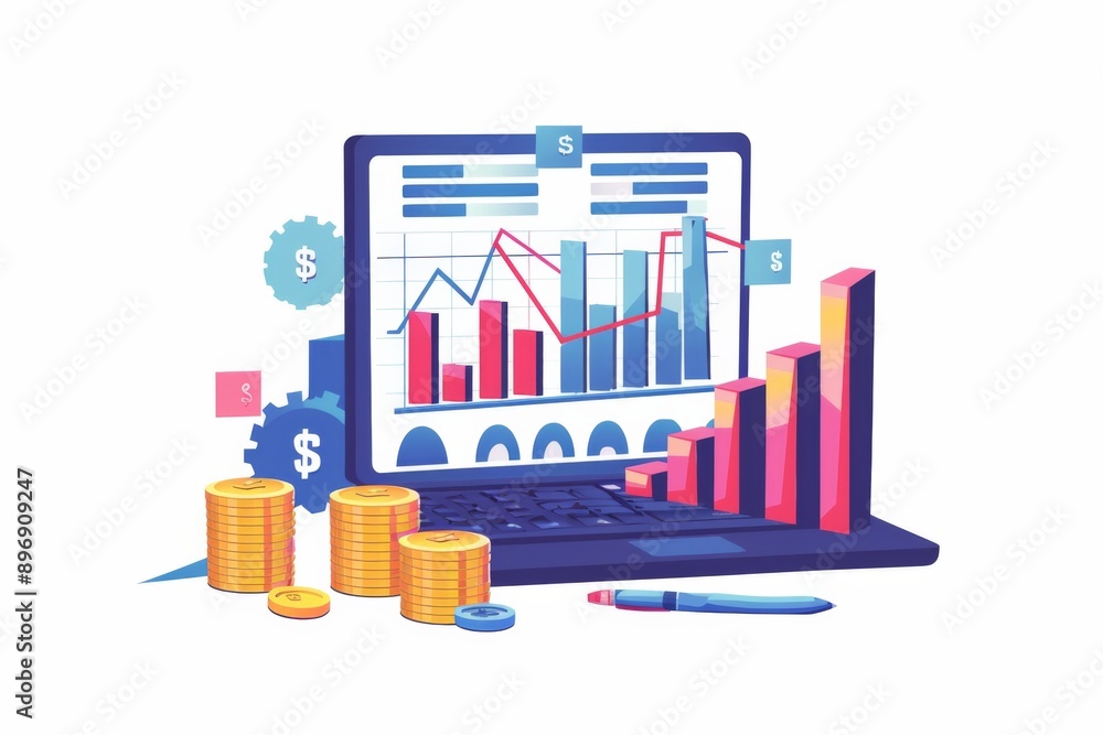 Conceptual Finance Illustration created with Generative AI Conceptual Finance Illustration created with Generative AI