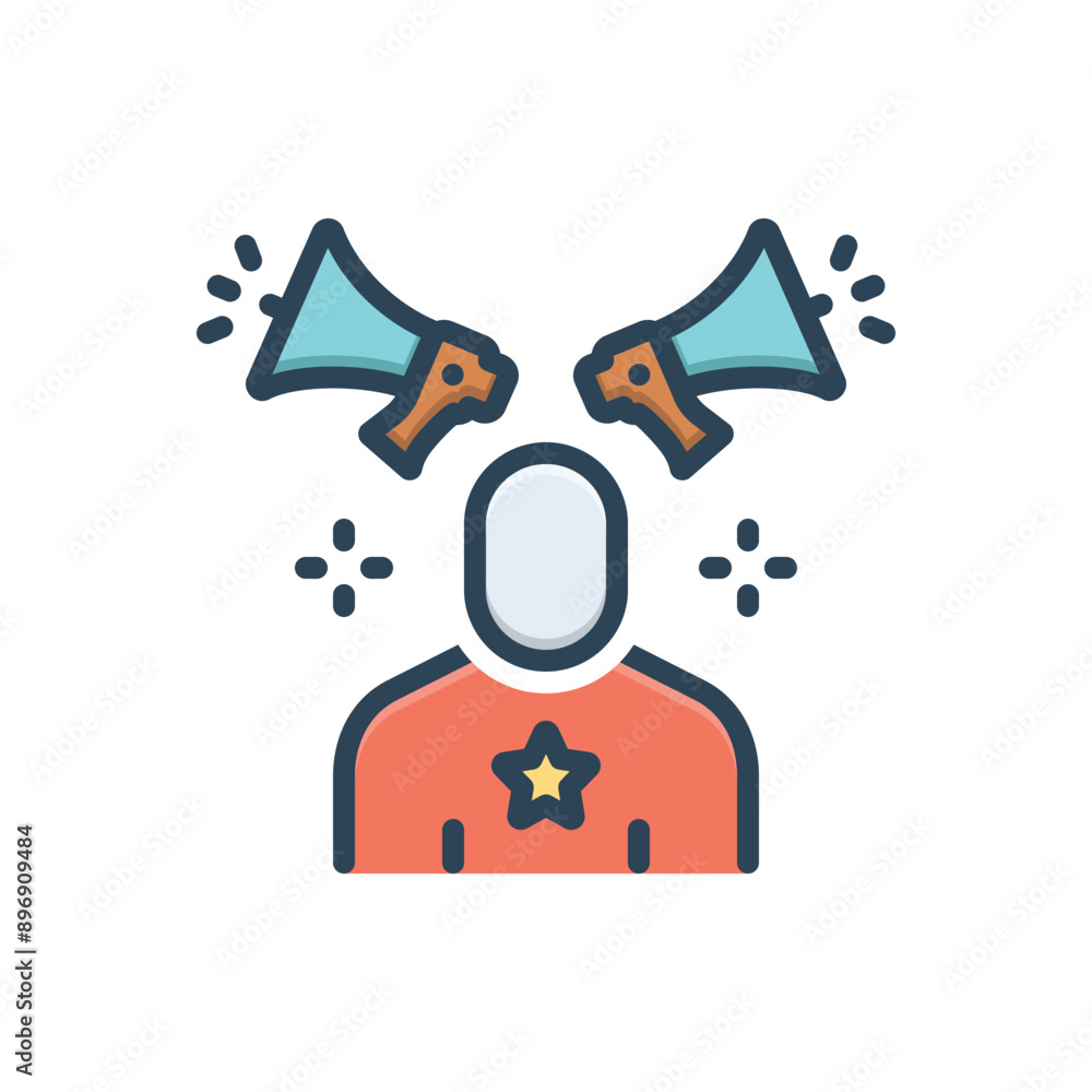 Naklejka premium Color illustration icon for ambassador