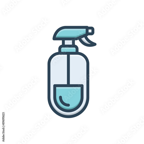 Color illustration icon for antiseptic