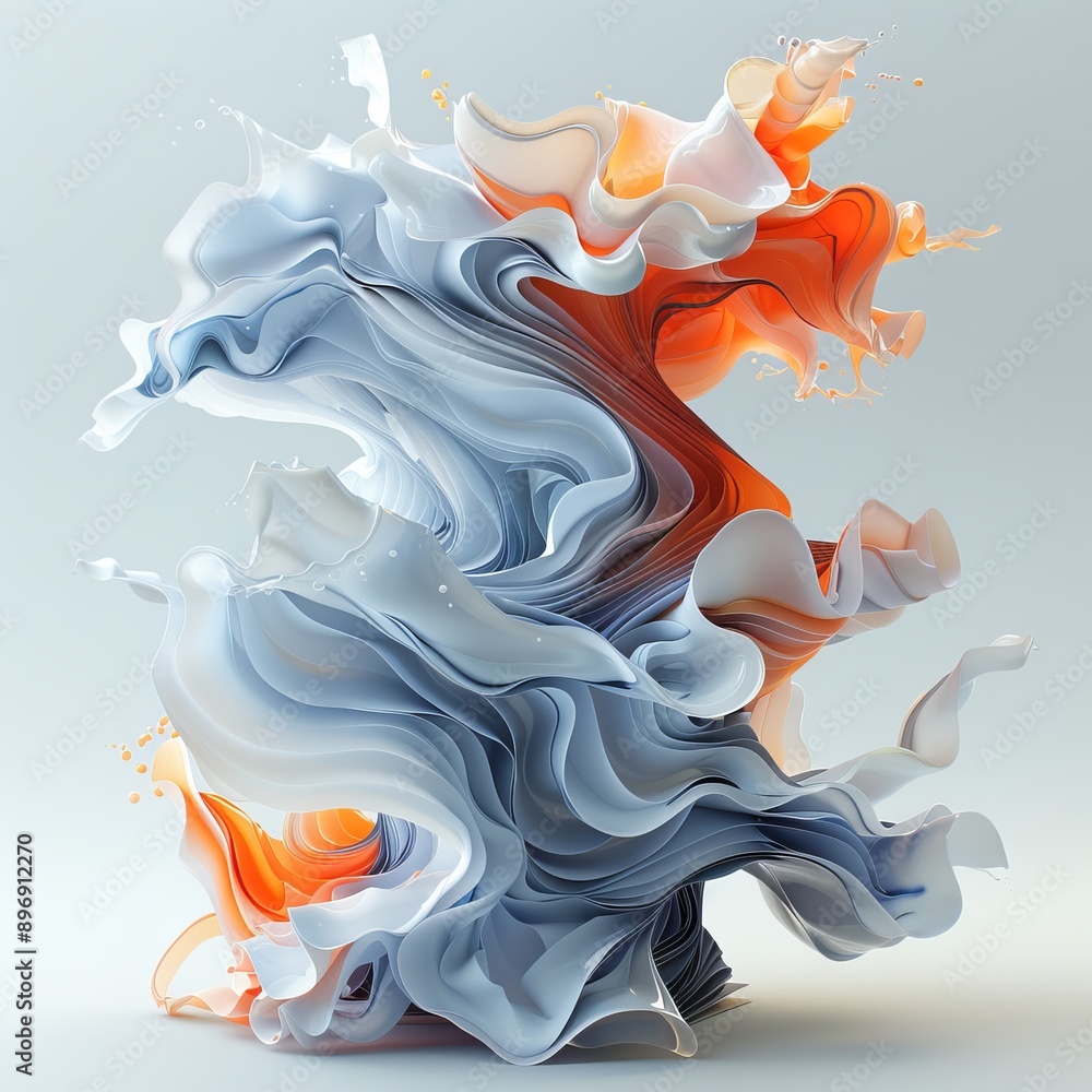 abstract 3D Design with strokes make withe a 3D Software abstract 3D Design with strokes make withe a 3D Software