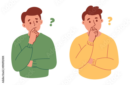 Man Thinking Get Confused about Something