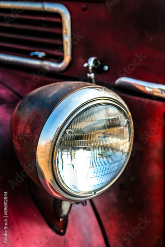 vintage car headlight