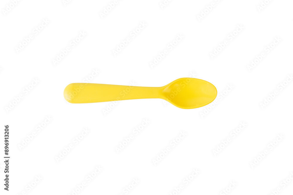 Yellow spoon isolated on transparent background. Yellow spoon isolated on transparent background.
