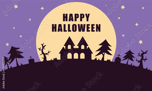 シンプルなハロウィンの背景イラスト
