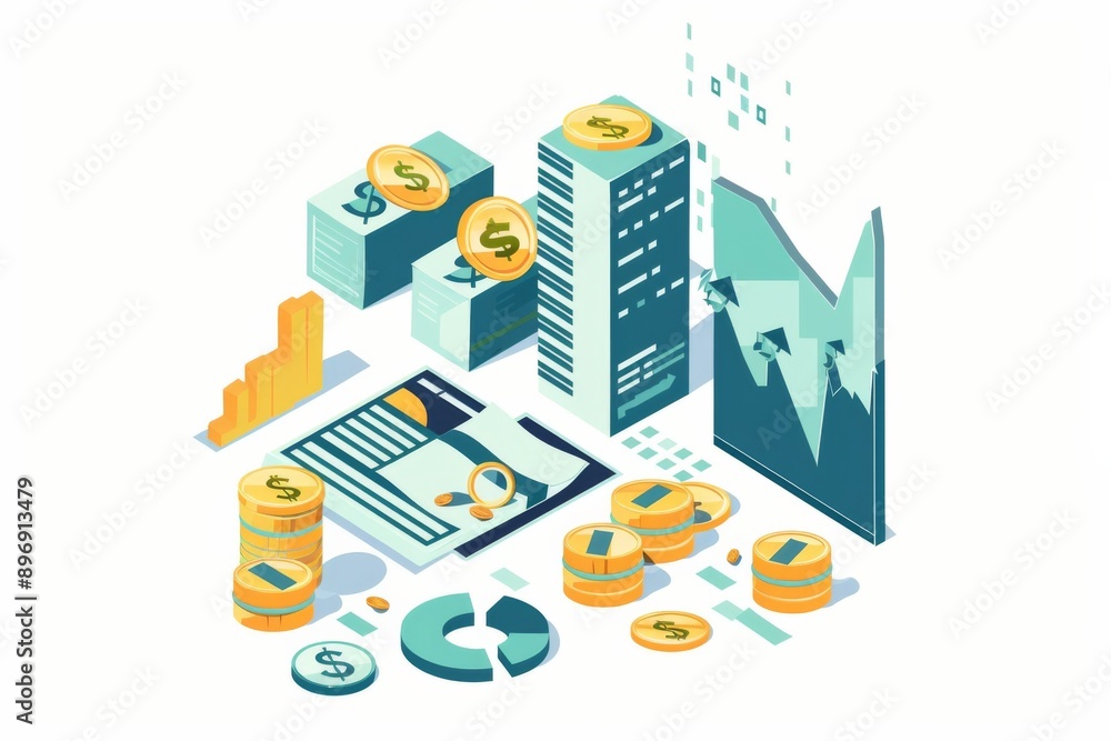 Conceptual Finance Illustration created with Generative AI Conceptual Finance Illustration created with Generative AI