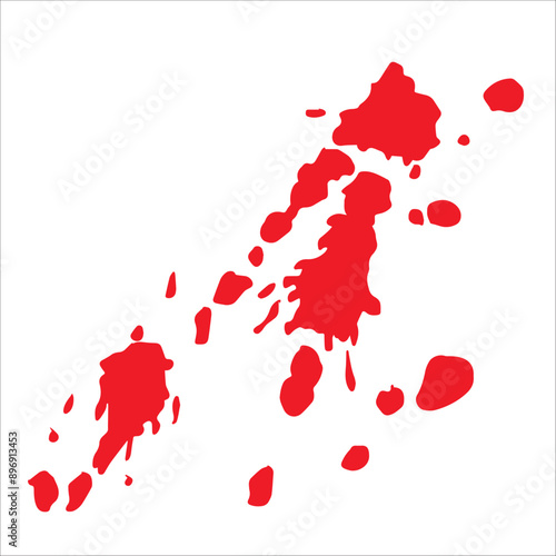 Paint red pigment spray splash stain illustration spots