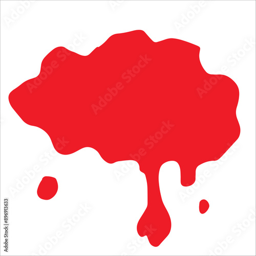 Paint red pigment spray splash stain illustration spots