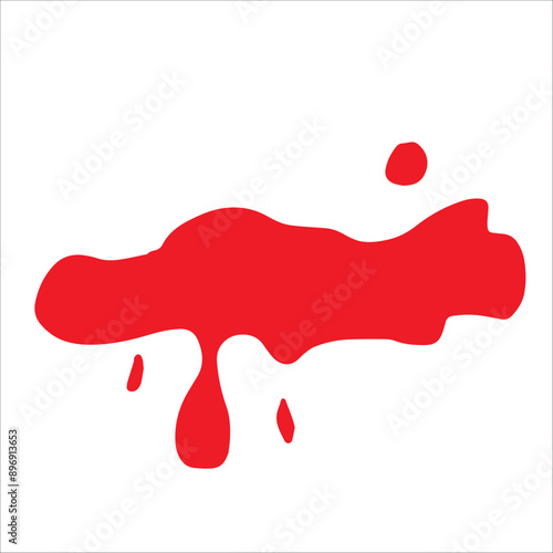 Paint red pigment spray splash stain illustration spots