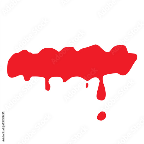 Paint red pigment spray splash stain illustration spots