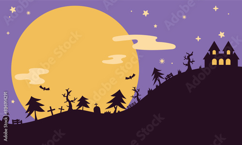 シンプルなハロウィンの背景イラスト