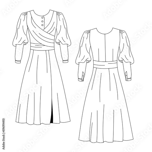 picture of women's clothes front and back view 