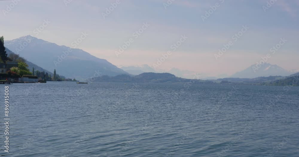 Morning Landscape at Lake Zug in Switzerland. Morning Landscape at Lake Zug in Switzerland.