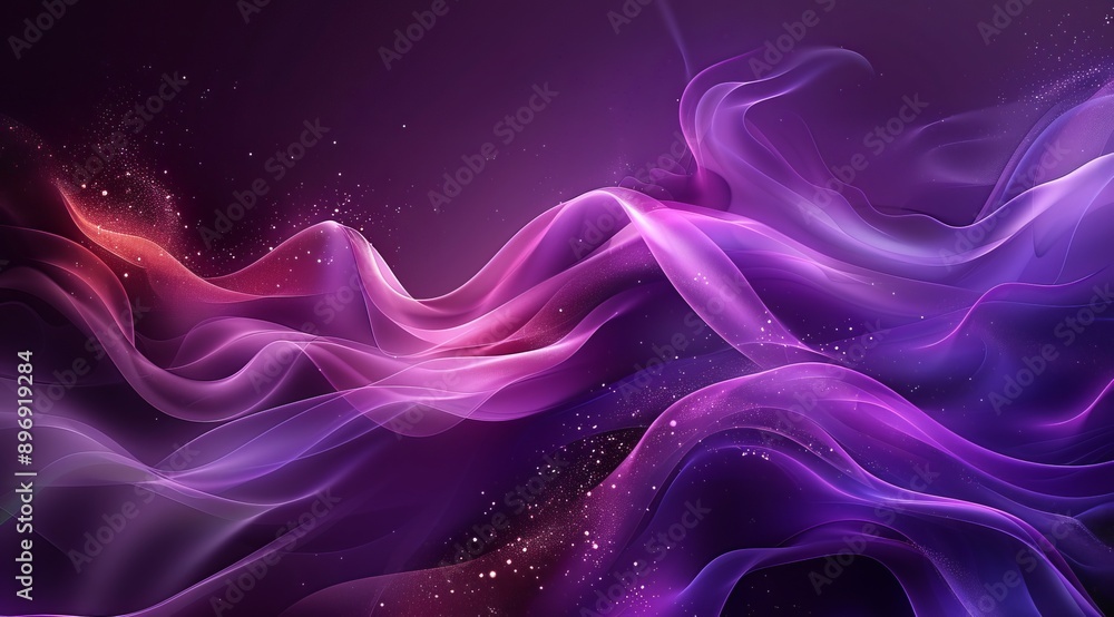 Purple Abstract Waves With Glitter Purple Abstract Waves With Glitter