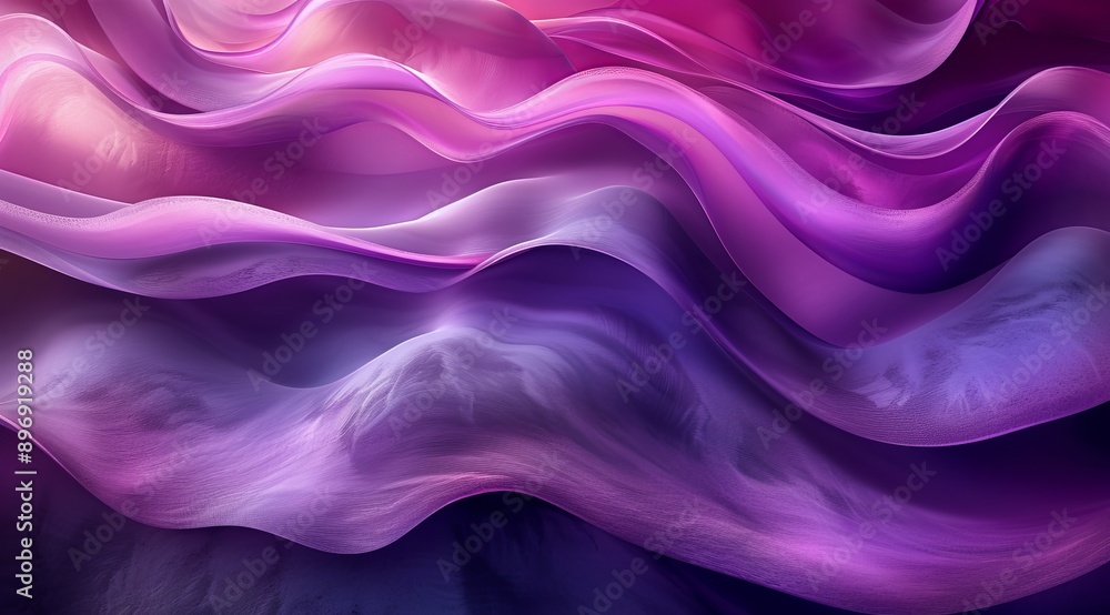 Purple Fabric Draped Abstractly Purple Fabric Draped Abstractly