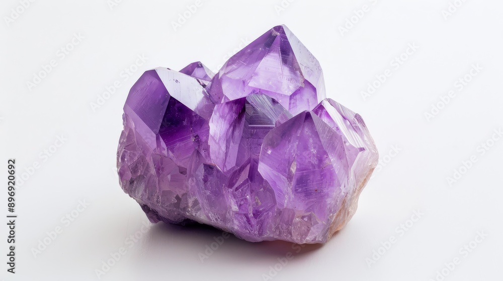 Sparkling Polished Amethyst Crystal CloseUp for Geology Studies and Mineral Collection Sparkling Polished Amethyst Crystal CloseUp for Geology Studies and Mineral Collection
