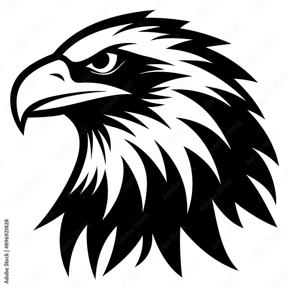 Eagle head silhouette vector illustration Eagle head silhouette vector illustration
