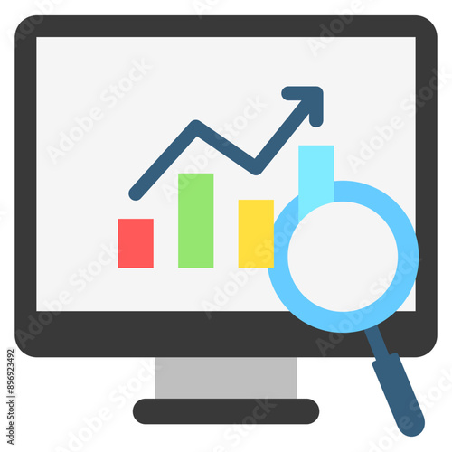 Performance Analytic multi color icon, use for modern concept, UI or UX kit, web and app development