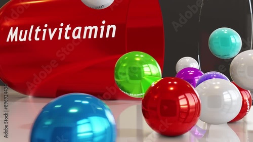 Multivitamin Capsule (Slow Motion)