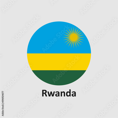Free Download Rwanda flag design vector illustration on a gray background for graphic and web design. - GFXLoad