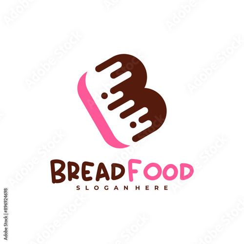 Bread with B logo vector template, Creative Bread fast logo design concepts