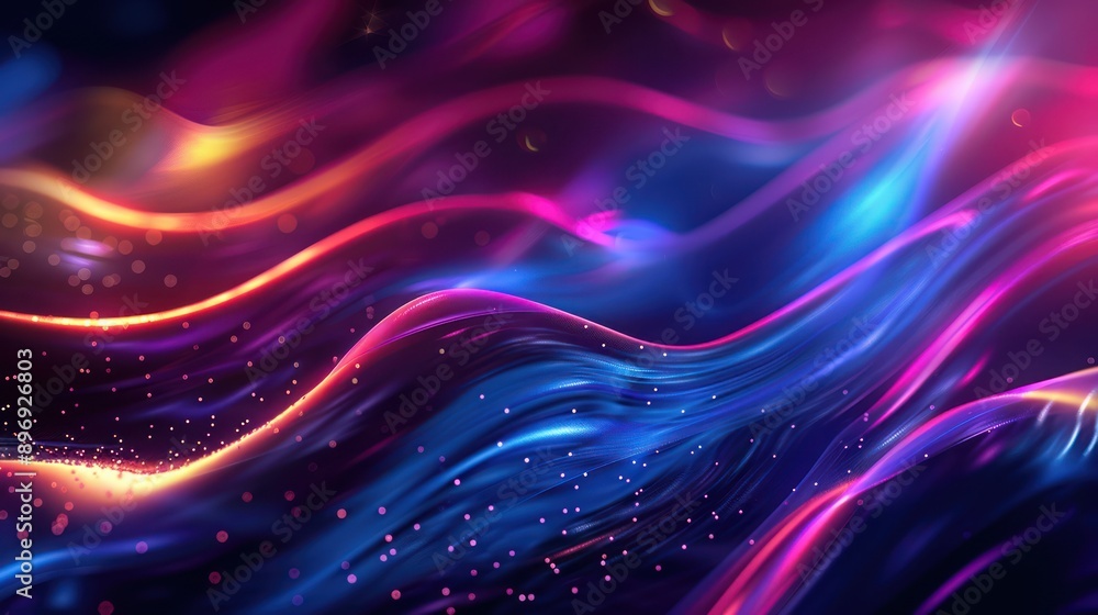 Vibrant Abstract Waves of Light Vibrant Abstract Waves of Light