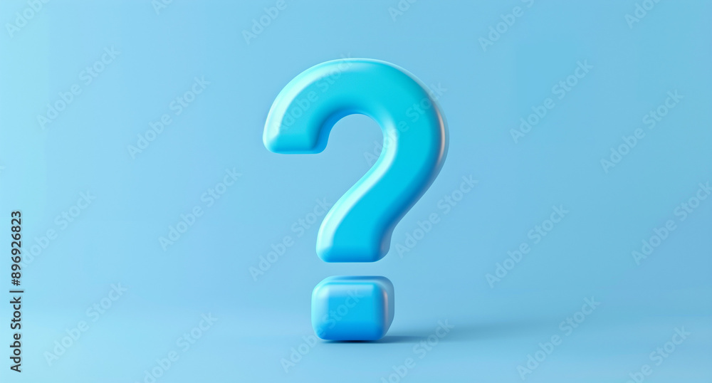 3D realistic exclamation mark in a blue speech bubble logo 3D realistic exclamation mark in a blue speech bubble logo