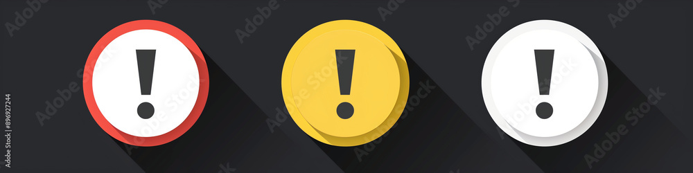 A set of simple vector icons in a minimalistic flat design style. There are two different icons for an exclamation mark
A set of simple vector icons in a minimalistic flat design style. There are two different icons for an exclamation mark