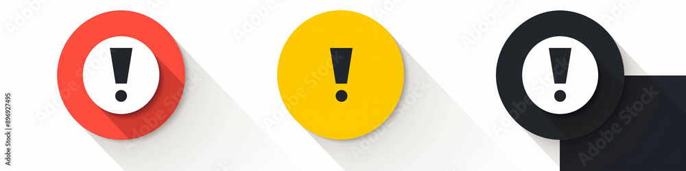 A set of simple vector icons in a minimalistic flat design style. There are two different icons for an exclamation mark
A set of simple vector icons in a minimalistic flat design style. There are two different icons for an exclamation mark