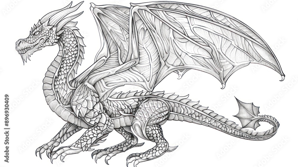 Intricate Dragon Illustration Intricate Dragon Illustration