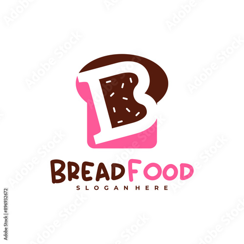 Bread with B logo vector template, Creative Bread fast logo design concepts