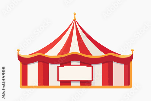 Colorful circus tent illustration