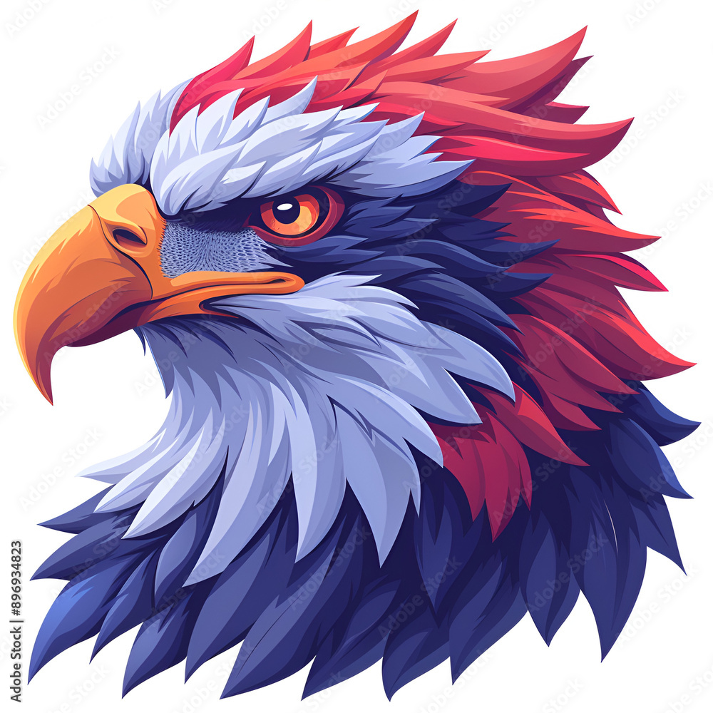 flat eagle head logo design esport style with white isolated background flat eagle head logo design esport style with white isolated background