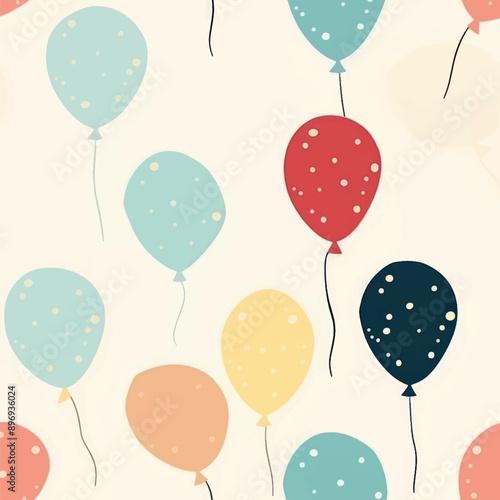 Colorful balloons pattern background