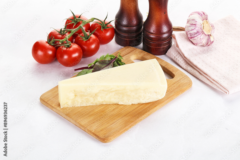 Piece Italian hard parmesan cheese Piece Italian hard parmesan cheese