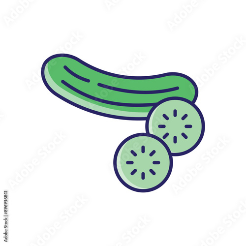 Cucumber vector icon