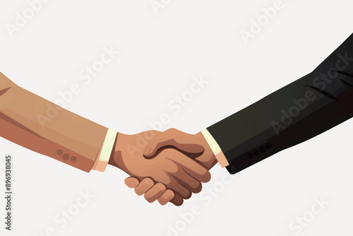 Business handshake agreement illustration