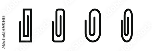 Clip icon logo set vector