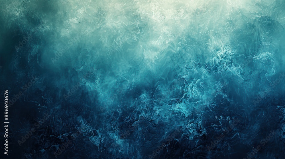 Obraz premium A Swirling Abstract Background of Deep Teal and White Hues
