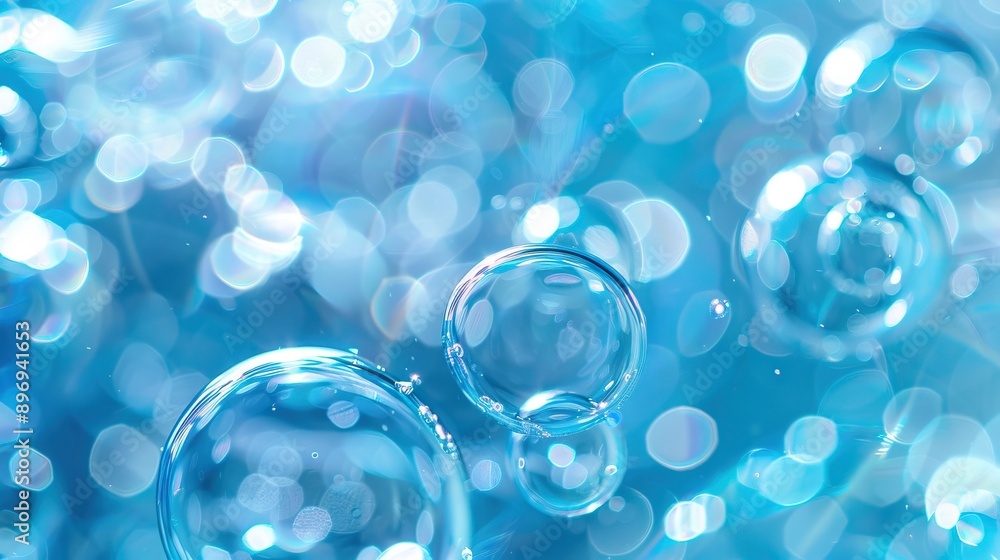 A close up view of the blue water bubble background images and science. A close up view of the blue water bubble background images and science.