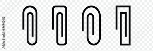 Paper clip icon. Minimal Paper Clip Icon Illustration Design.