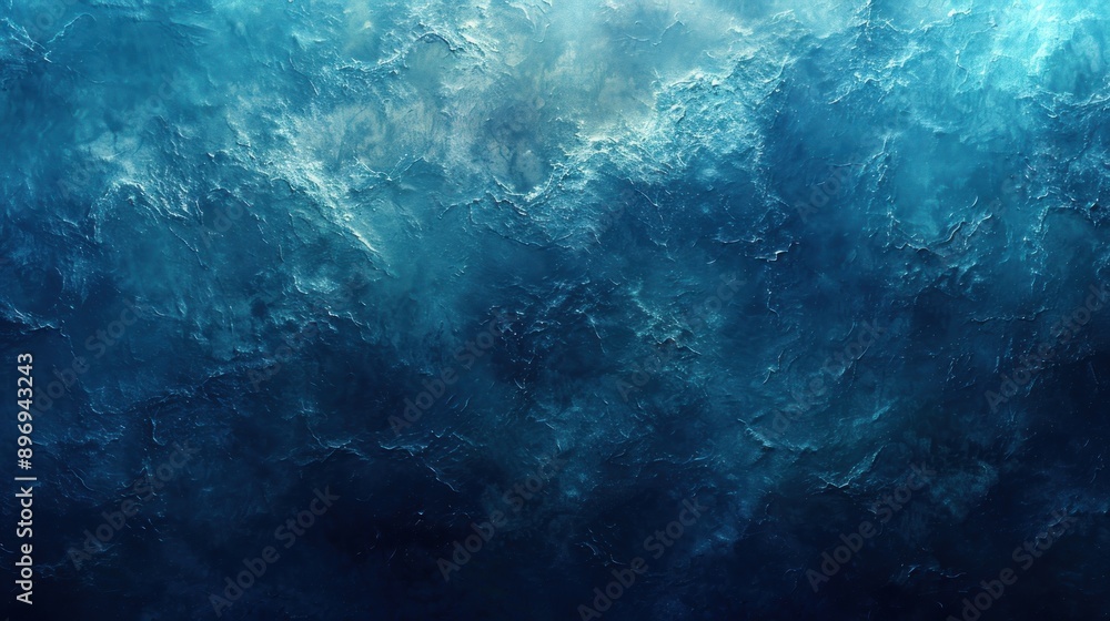 Obraz premium Abstract Blue Textured Background With Light Emitting From Above