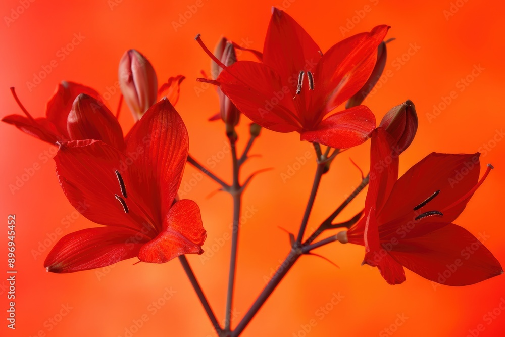 Bright orange background with plant shadows for product or cosmetics. High quality photo Bright orange background with plant shadows for product or cosmetics. High quality photo