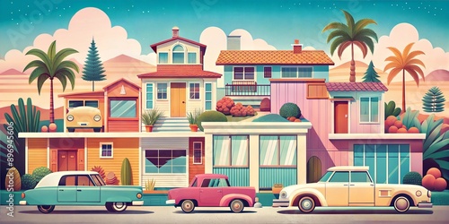 elements of house retro pop style image background