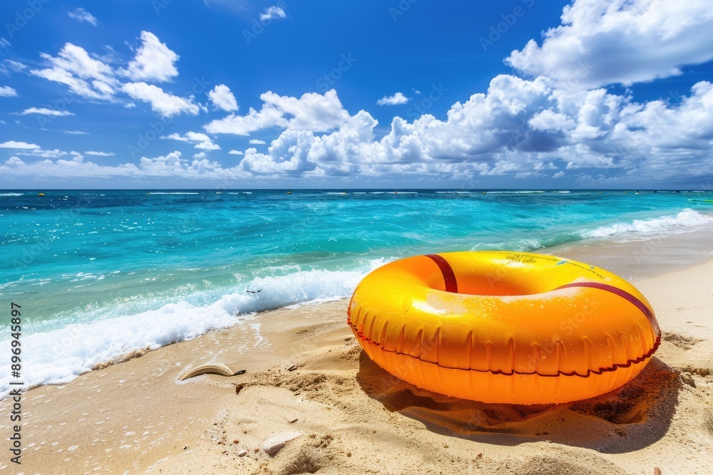 Close up of fancy beach float summer concept. Close up of fancy beach float summer concept.