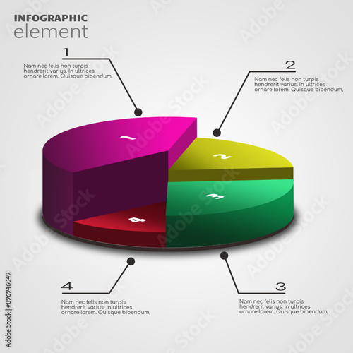 vecotr infographic piegraph photo