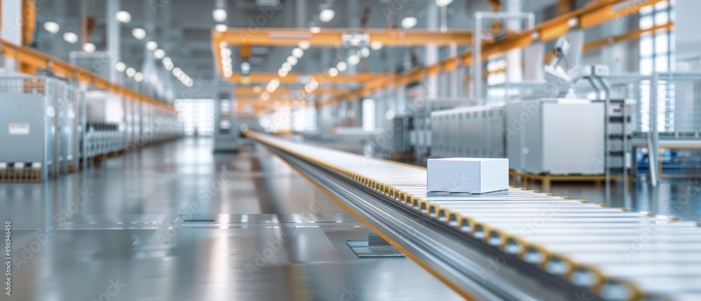 Fototapeta premium Advanced Automation Technology in Factory Assembly Line Enhancing Efficiency